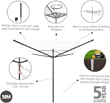 Brabantia Lift-O-Matic 50m Clothes Line UV Resistant Anthracite ø295 cm view 2