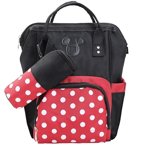 Baby Diaper Bag Backpack Unisex Nappy Backpack Multifunction Polka Dots Traveling Bag Pack