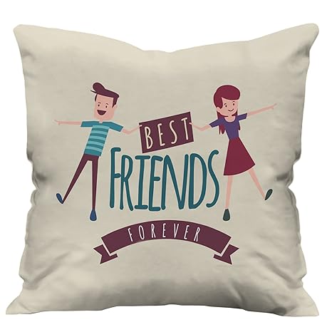 Buy Gemshop Men Girl Best Friends Forever Text Satin Cotton