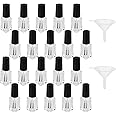 RDEXP Plastic 10ml Refillable Empty Clear Lip Gloss Tube Bottle Container with Black Lid Pack of 10