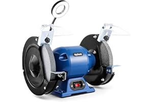 Gyfent Bench Grinder, 3.2-Amp 8-Inch High Speed Bench Grinder 3560 RPM 1/2 HP Table Grinder with 36/80-Grit Grinding Wheels Grinding Machine for Sharpening Grinding