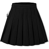 SANGTREE Girls Women's Woolen Pleated Skirt with Stretchy Band and Pockets for Winter, 2 Years - US 4XL