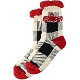 Lazy One Plush Nonskid Socks With Cute Designs for Women, Fuzzy Sherpa Fleece-Lined