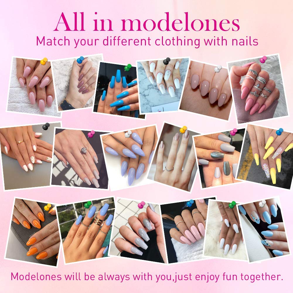 Gel Nail Polish Set Modelones UV Gel Nail Polish LED Nail Gel Manicure Kit -7 Warm Winter Series Dark Grey Nude Red Brown - Mini Size 6 ml Each, Gift Box: Beauty