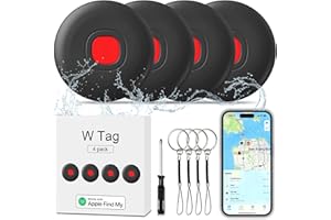 FORTUNEPRO Air Tracker Air 4 Pack Tag Tracker Tag,IP68 Waterproof Smart Tag Locator Keys Finder and Item Locator,Bluetooth Tracker Item Finders with Find My(iOS Only) Track Your Keys,Wallet (Black)