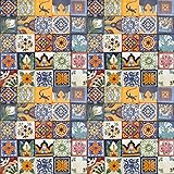 100 DESIGNED TILES MEXICAN CERAMIC ASSORTED 2X2 INCH TILE