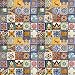 100 DESIGNED TILES MEXICAN CERAMIC ASSORTED 2X2 INCH TILE
