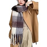 Wander Agio Winter Women Warm Scarf Long Shawl Large Scarves Cold Weather Thick Blanket Scarfs Colorful Plaid