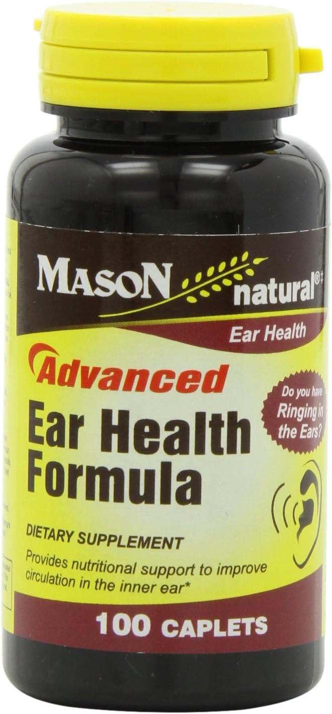 Mason Natural Vitamin Advance Ear Health Formula Caplets, 100-Count Bottle: Health & Personal Care