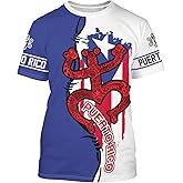 Puerto Rico Shirt Short Sleeves Graphic Funny Tee Puerto Rico Printed Crewneck Casual Tops