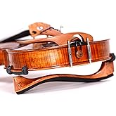Fiddlerman Light Carbon Fiber Violin Shoulder Rest 4/4 Foam Padding For Comfort With Slight Height Adjustable Feet (Wood Look)