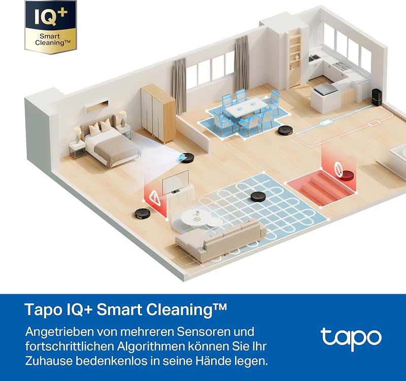 RV30 Max Saugroboter mit Wischfunktion, 5300Pa Ultra Starke Saugkraft, LiDAR+IMU Dual-Navigation, Alexa Sprachsteuerung, App