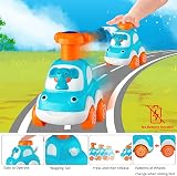 lerrbo 4pc Animal Car Toys for Toddlers 1-2 Years Old, Baby Pull Back Cars, 1st view 3