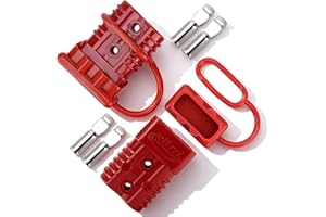 DENT-DE-LION 175A Battery Connector AWG 1/0 Quick Connect Battery Modular Power Connectors Quick Disconnect (Red)