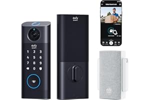 eufy Security Video Smart Lock S330,Doorbell Camera with Chime, 3-in-1 Camera+Doorbell+Fingerprint Keyless Entry Door Lock,BH