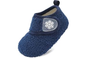 Scurtain Toddler Slippers Winter Boots Kids Slippers Girls Boys Toddler Snow Boots Baby Warm Socks Lightweight House Shoes Non-Slip Ankle Booties Walking Shoes