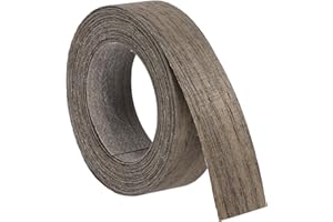 uxcell 7/8 Inch x 15ft Wood Veneer Edge Banding, Pre-Glued Flexible Black Walnut Edging Strips, Iron on with Hot Melt Adhesiv