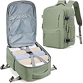 winspansy Carry on Travel Backpack for Women Men Lightweight Business Gym Laptop Work Backpack Airport Frontier Airlines Personal Item Bag Flight Approved Mochilas de Viaje Green