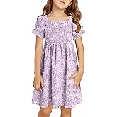 blibean Girls Summer Dress Tween Floral Boho Dresses Size 4-13 Years