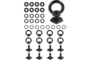 MOROINRIZ T Track Mount Tie Down Anchor for Roof Rack, M8 Heavy Duty Ring Shaped Eye Bolt, Stainless Steel T Bolt Eye Nut Tie Down Rings for Holding Bungee Cord, Ropes, Hooks