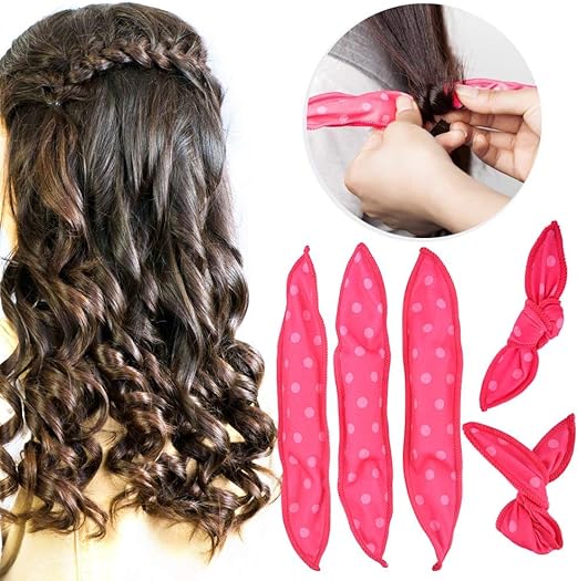 Amazon Co Jp ロング ショート 太い シン髪のスパイラルカール髪のヘッドバンドのための柔らかいスポンジローラーを眠れる森の30本の泡のヘアカーラー 枕布毛ローラー 加熱なし ピンク ホーム キッチン