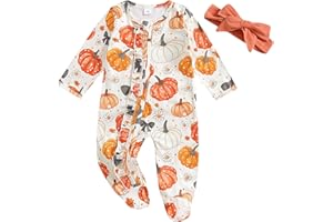Doisbetthsay Halloween Newborn Baby Girl Clothes Infant Long Sleeve Romper Jumpsuit Bodysuit Christmas Outfits