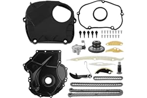 YEHERIT EA888 1.8L 2.0L Engine Timing Chain Kit with Cover Tensioner Guide Rail Compatible with Audi A3 A4 A5 S3 S4 S5 Q3 Q5 