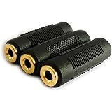 KsmileÃ‚® 3 Pack 3.5mm Stereo Jack to 3.5mm Stereo Jack Adaptor Connectors, Gold Plated, Female to Female (3 Pack)