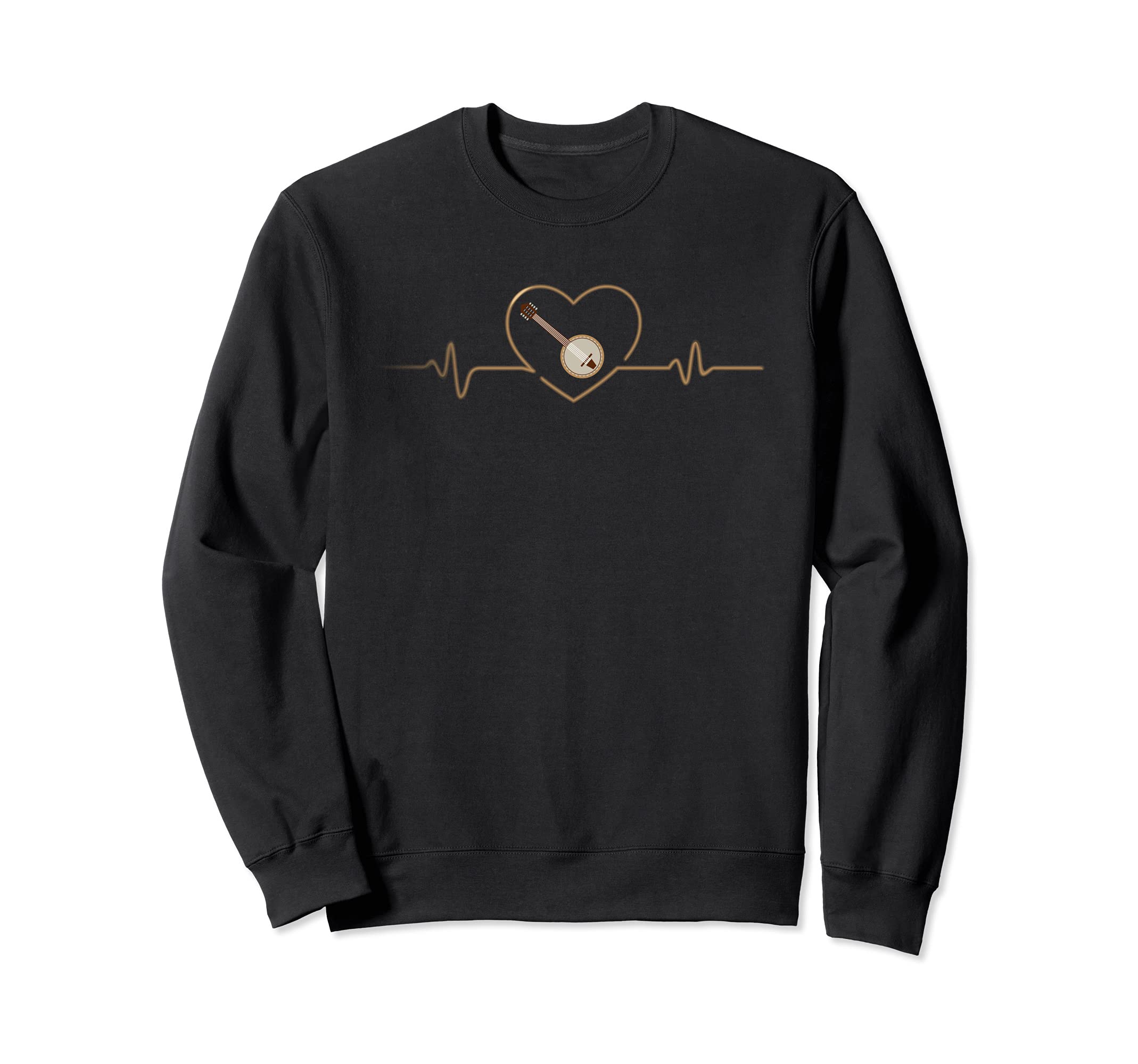 Banjo Music Player Heartbeat Banjo Guitar Sweatshirt