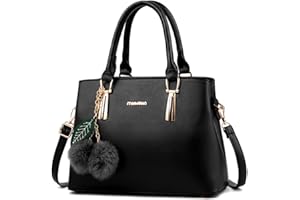 Dreubea Women's Leather Handbag Tote Shoulder Bag Crossbody Purse
