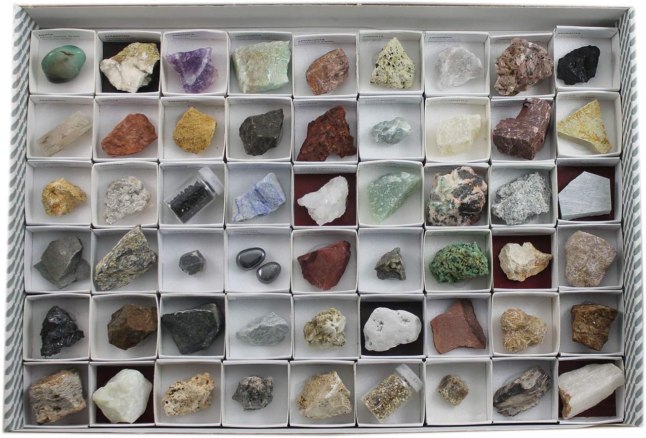 Arcoci Colección de 54 minerales y Rocas: Amazon.es: Juguetes y juegos