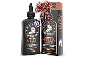 Bossman Jelly Beard Oil for Men (4 oz, Stagecoach Scent) – Softens, Moisturizes & Conditions with Natural Ingredients