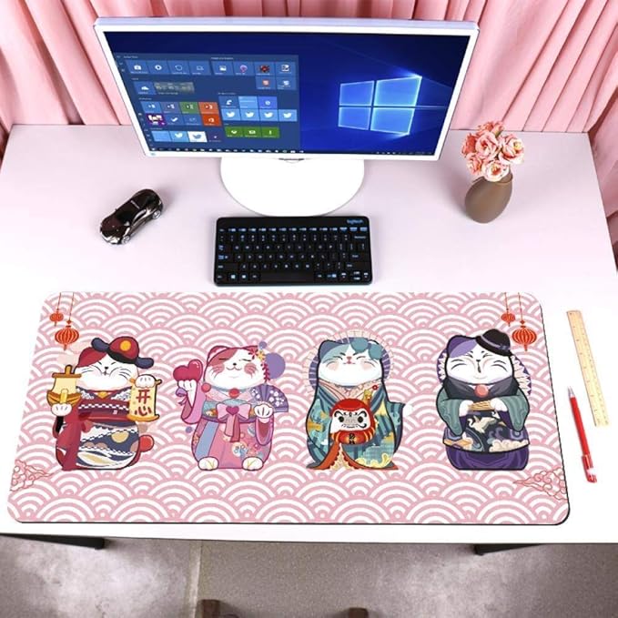 Oversized Mouse Pad Cute Girl Computer Pad Game Office Desk Pad Thick Waterproof