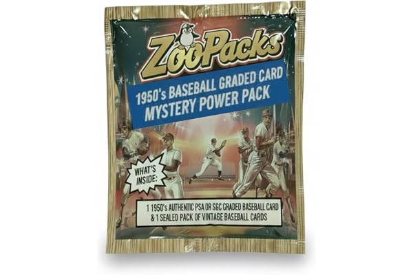 1950's PSA or SGC Graded Baseball Card + 1 Vintage Pack of Topps Baseball Cards - by ZOO PACKS