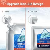TOURIT Reusable Ice Packs Non-Lid 2 Sets Long Lasting Gel 7x6.5x0.4 view 3