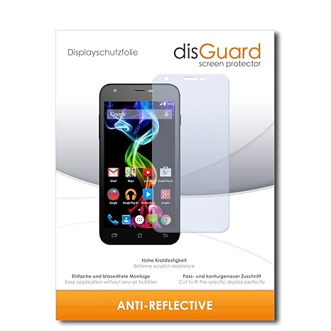 disGuard® Displayschutzfolie [Anti-Reflex] kompatibel mit Archos 50c Platinum [4 Stück] Entspiegelnd, Matt, Antireflektierend