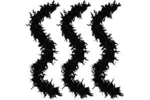 MehelloFeather Feather Boa 1.64Yards Turkey Feather Boa 30g for DIY Craft Wedding Party Halloween Costume Decoration