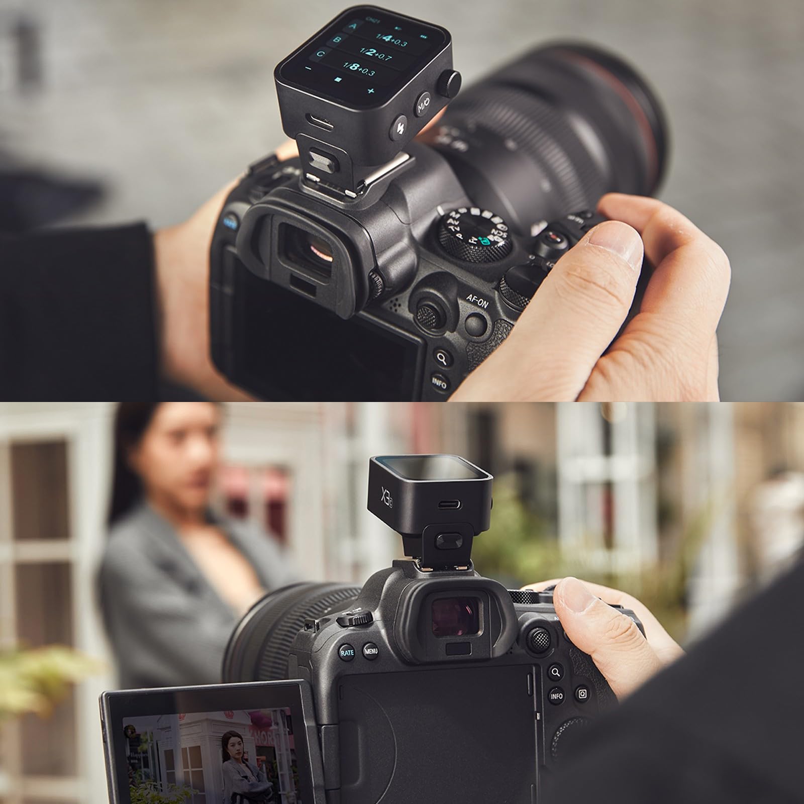 Godox X3-C X3C X3 C Touchscreen TTL Wireless Flash Trigger for Canon, 2.4GHz Wireless, High Speed Sync, OLED Screen Adjustable Brightness TTL Speedlight Transmitter for Canon EOS Cameras