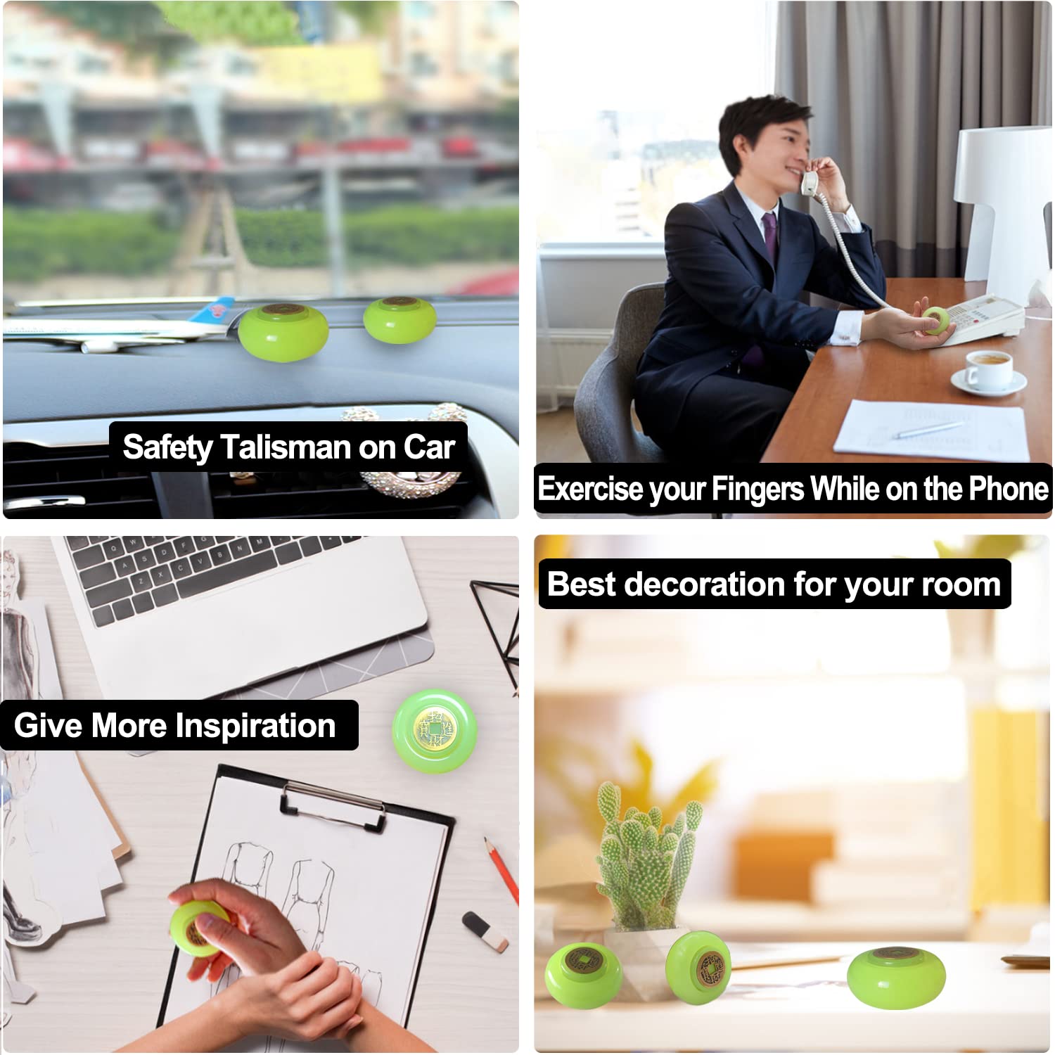 Zhaocaijinbao EDC The Fidget Spinner is The Ultimate Stress Reliever and Brings Good Luck (Green Luminous)