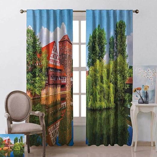 Amazon Com Youpinnong Landscape Curtains Dining Room Scenic