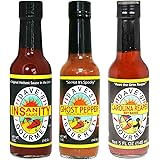 Dave's Gourmet Insanity, Ghost Pepper and Reaper Variety Hot Sauce Set, 5 Ounce Bottles (Pack of 3)