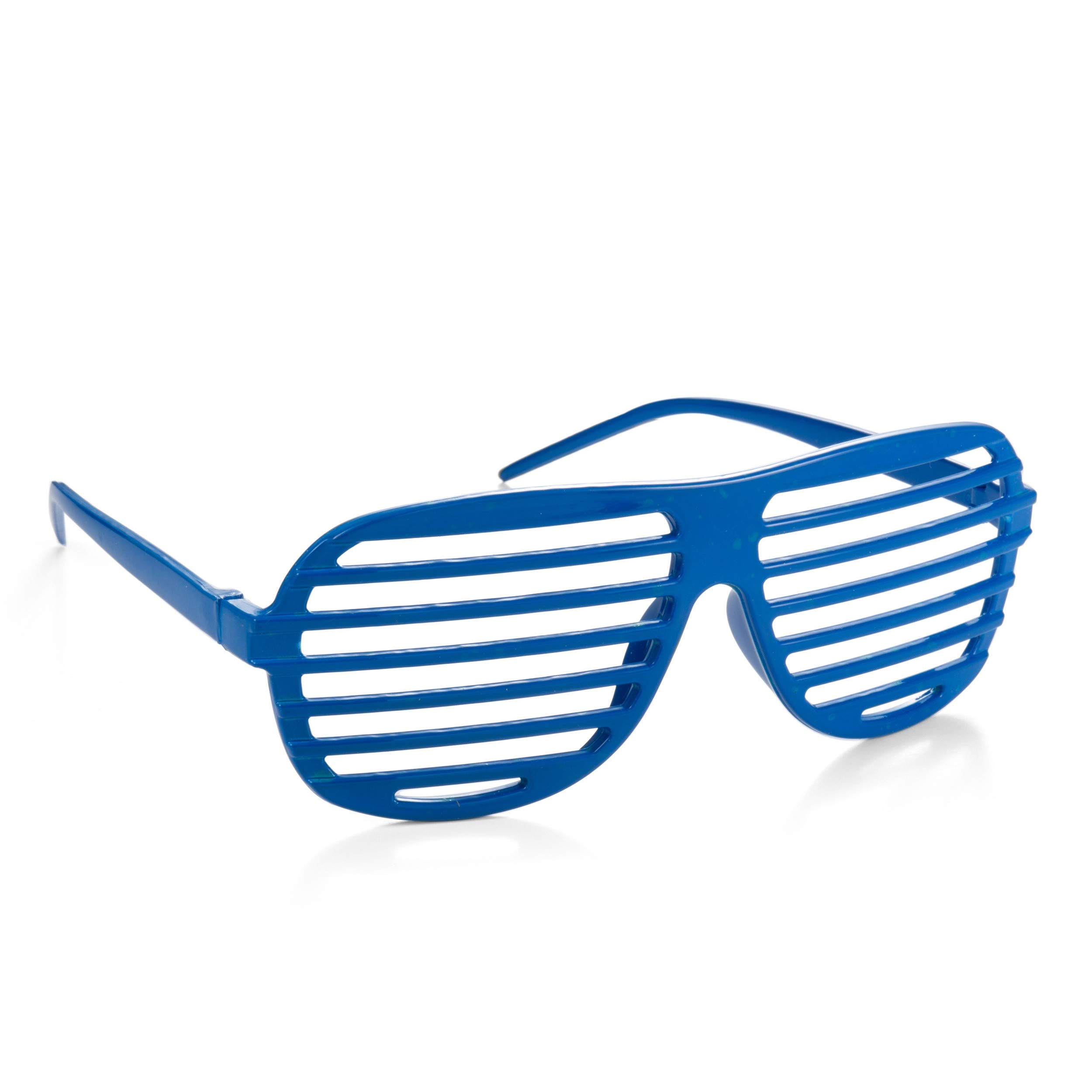 Dark Blue Shutter Shades Fun Novelty Plastic Party Sunglasses
