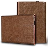 Gexmil Leather Case Compatible with Surface Pro 9 2022/ Pro 10 2024/ Pro 11 2024 13 Inch,with Pencil Holder, Support Type Cover Keyboard,Magnetic Closure,Multi-Angle Cover,Khaki