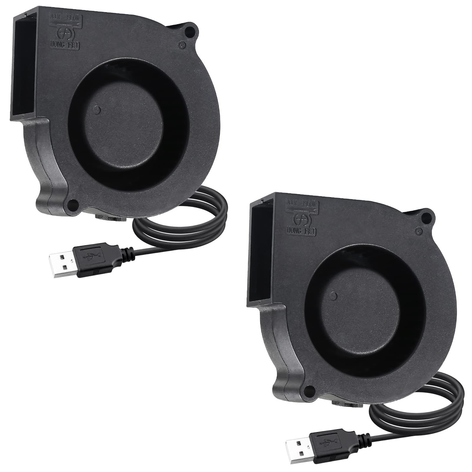 AEDIKO 2pcs 75mm Blower Fan 75 x30mm USB Blower Cooling Fan 5V 7530 Centrifugal Fan Turbo Case Fan Cooler for Exhaust Ventilation Fan Replacement