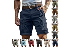Men's Cargo Shorts 5 Inch Relaxed Fit Button-Fly Quick Dry Stretch Lightweight Tactical Wear Hiking with Multi Pocket