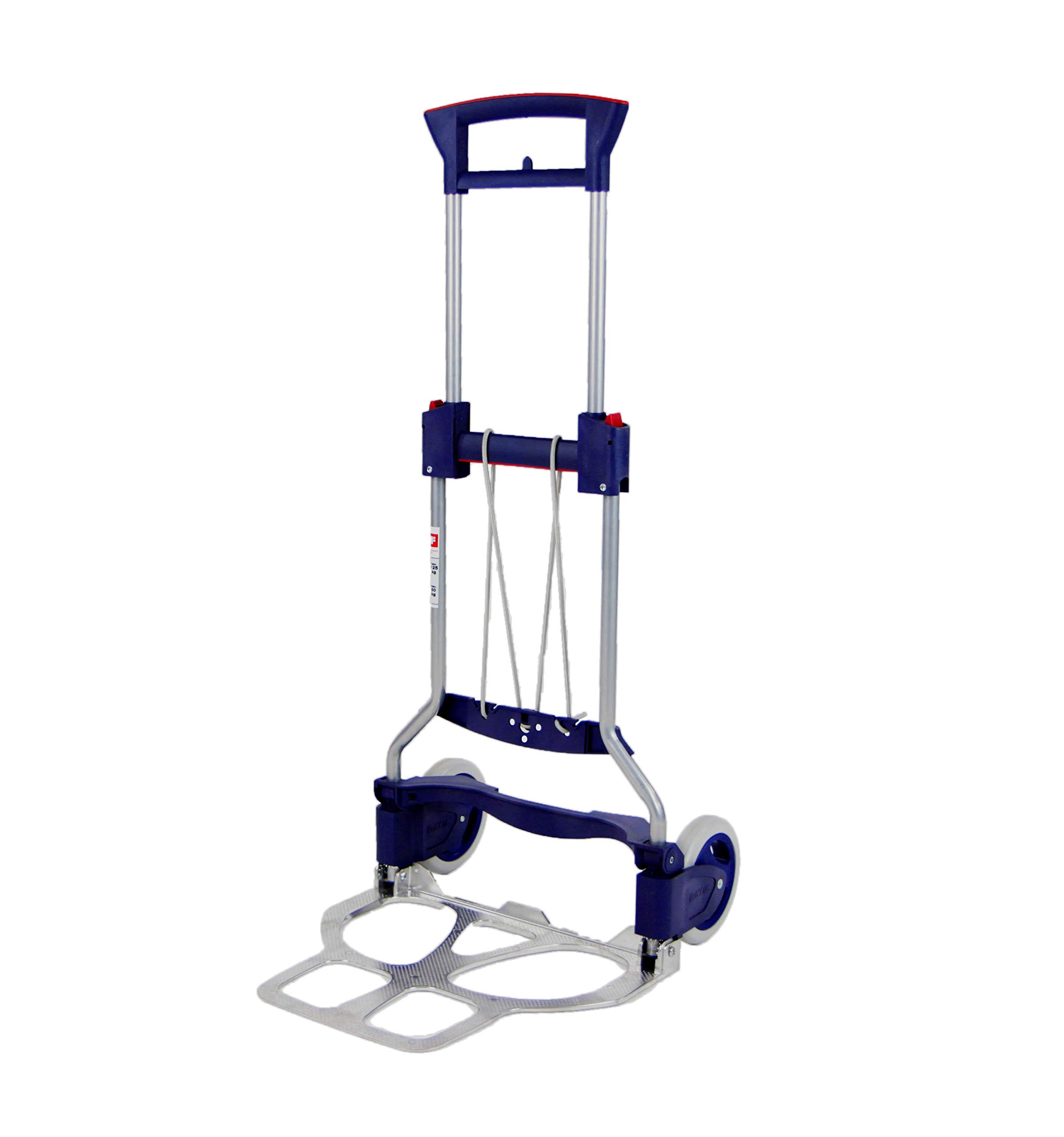 RuXXac Business 2234-71V3 Folding Trolley, Load Capacity: 125 kg, Space-Saving Storage, Including Mounting System, Powder-Coated Steel Frame, Puncture Proof Tyres, Aluminium Shelf