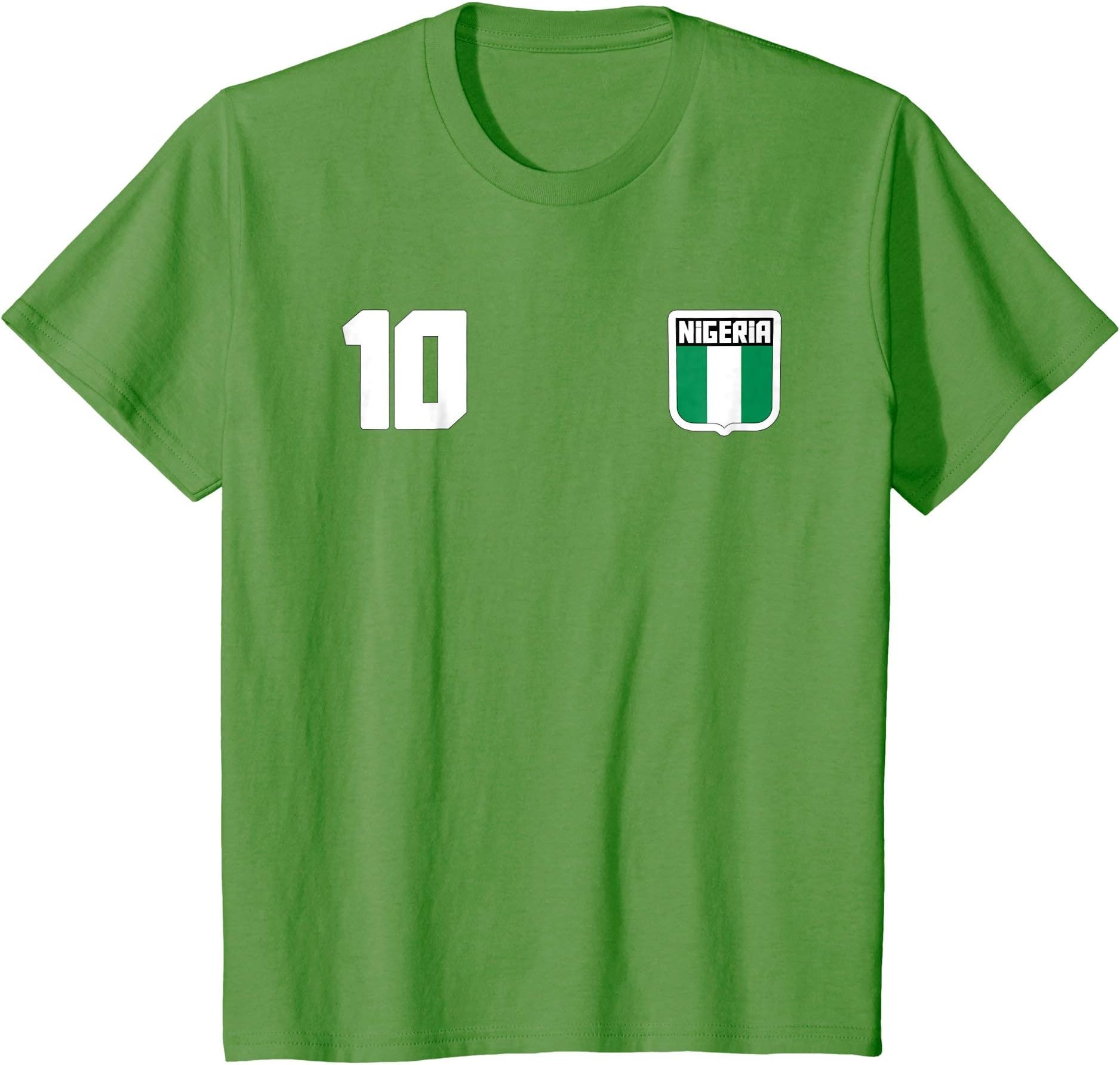 Nigeria T-shirt Nigerian Retro Tee Soccer Football Kids 8 Grass