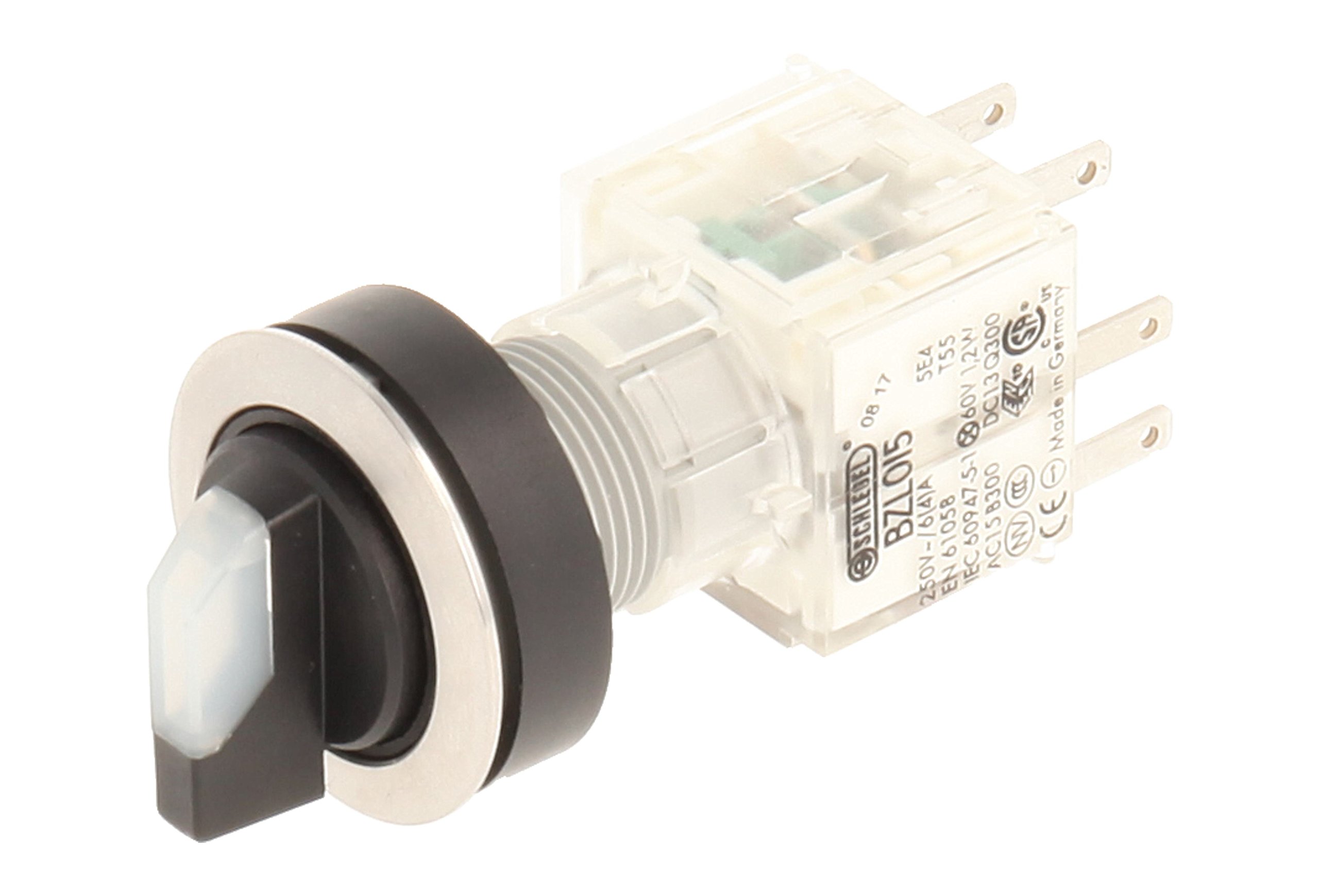 Club Selection Switch, Latching, Stainless Steel, 23.001.354 2 Positions Momentary Contact Transmitter 1 Closer + 1 opener with t5,5 K LED 24 V CLEAR BULBS (Pack of 2)