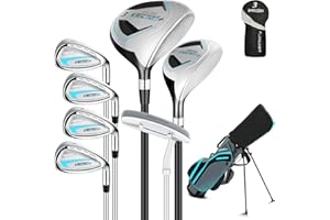 XDRIVEMAX 8 Pieces Complete Golf Club Set for Men Left or Right Handed – Mens Golf Clubs Full Set with Fairway Wood, Hybrid, Irons, Putter & Lightweight Bag – Beginner Friendly, Best Value, Distance & Accuracy