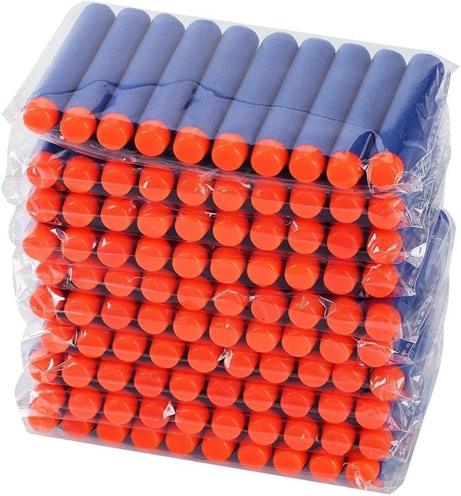 100PC Gun Soft Foam Refill Bullets Round Head Blaster Kit for Nerf N